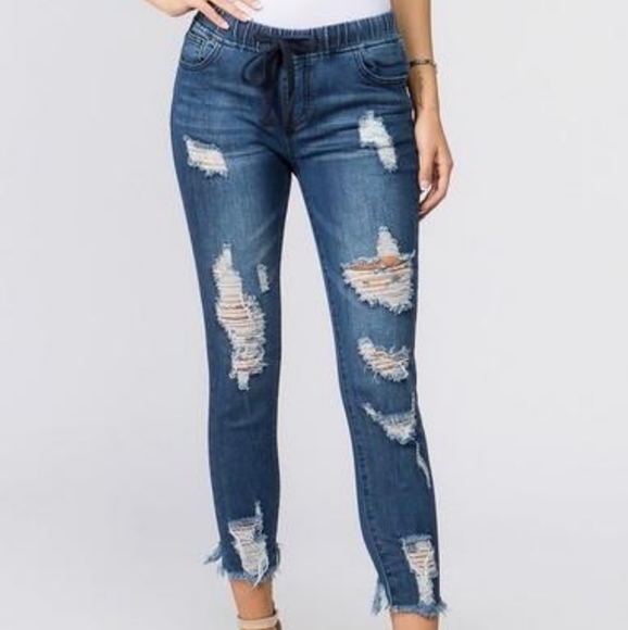 Denim - 👖Denim joggers with raw hem✌️🍑 🔥BUNDLE🔥